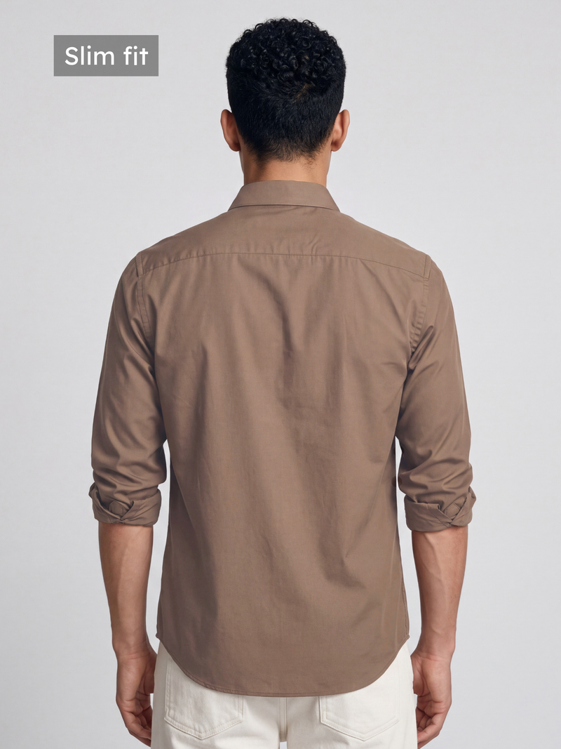 Slim fit Mocha Luxe Stretch Shirt