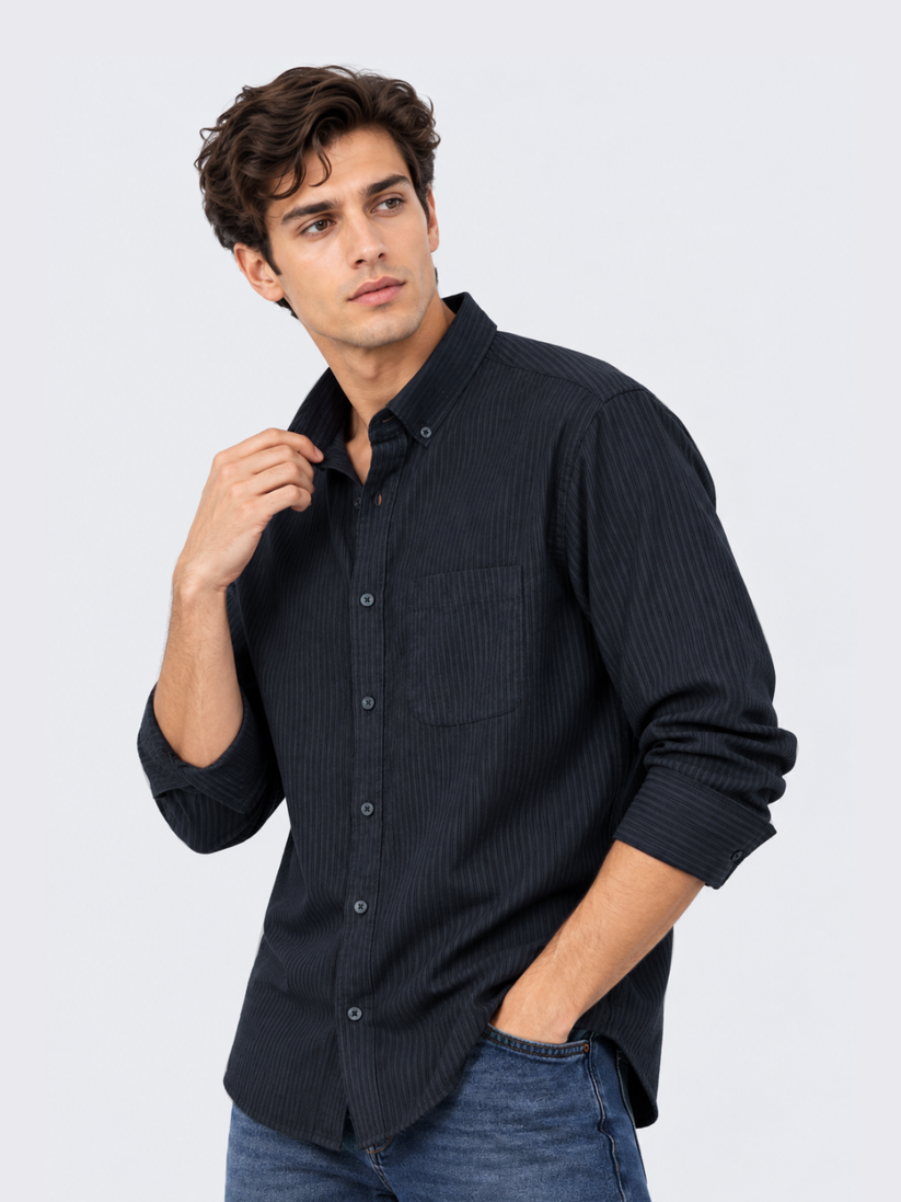 Navy Blue CordStripe™ Shirt