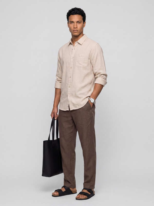Natural Lyocell Linen Shirt