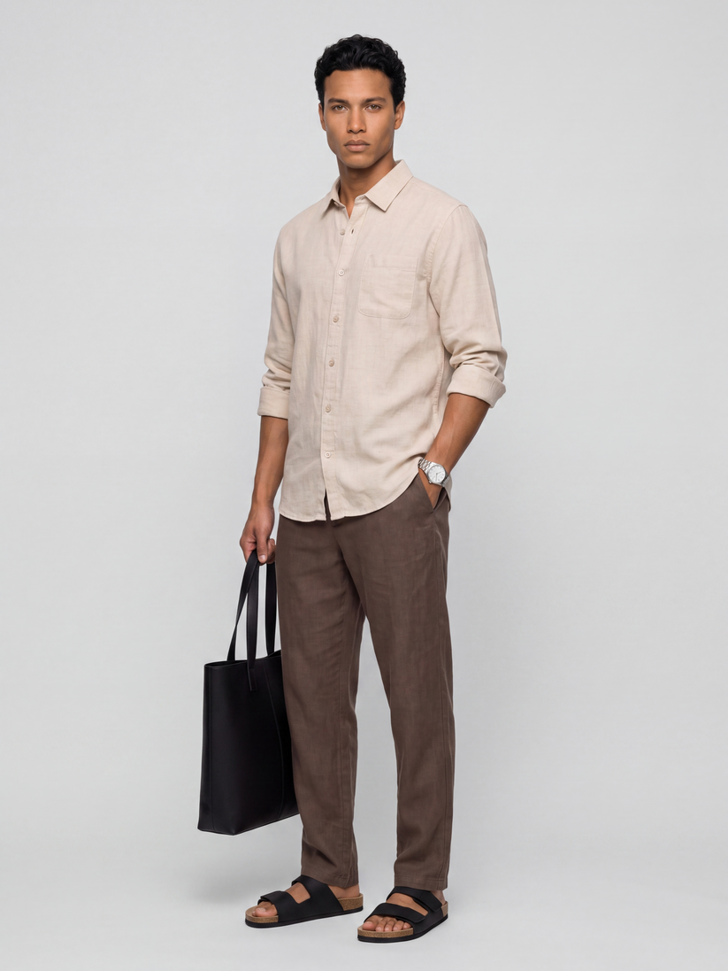 Natural Lyocell Linen Shirt