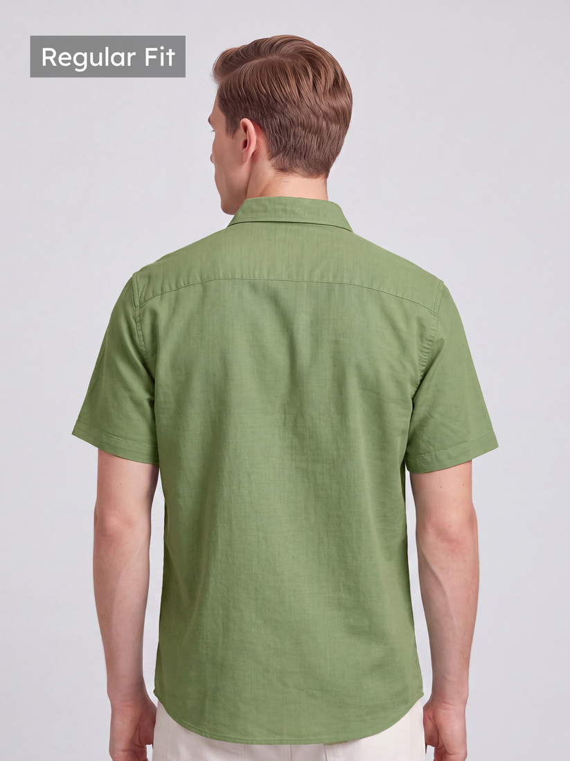 Linen Rich Green  Shirt