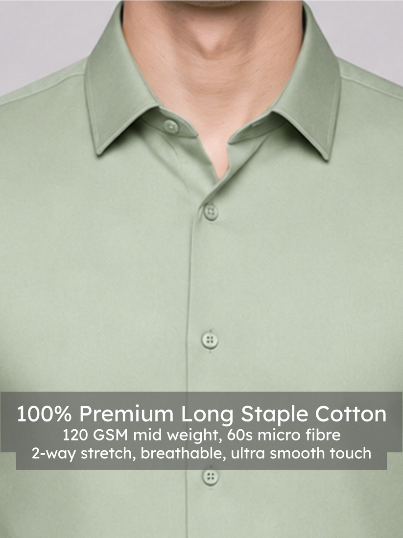 Sage Green Luxe Stretch Shirt