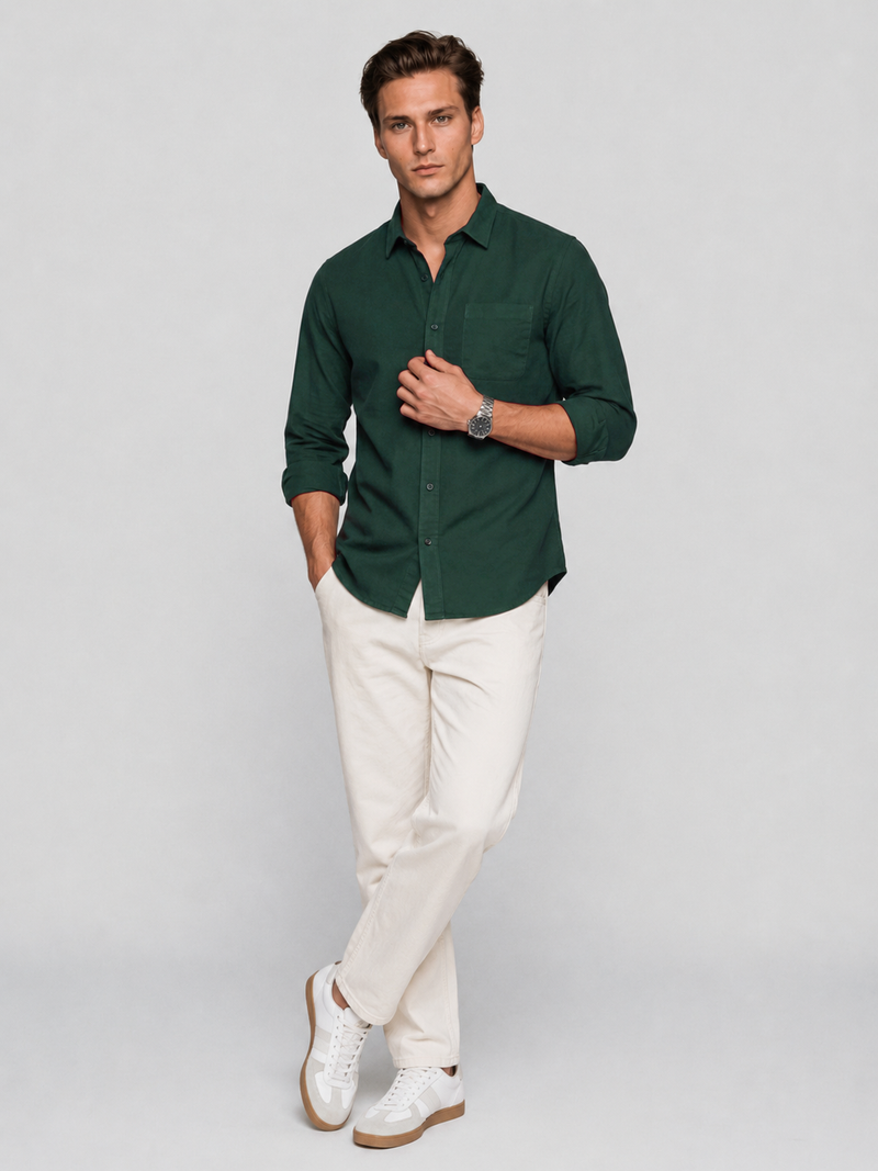 Dark Green Oxford Shirt