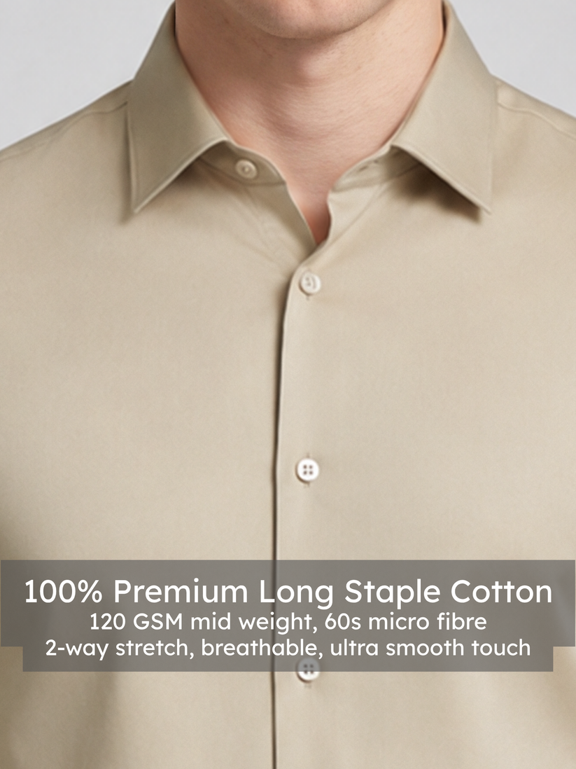 Beige Luxe Stretch Shirt