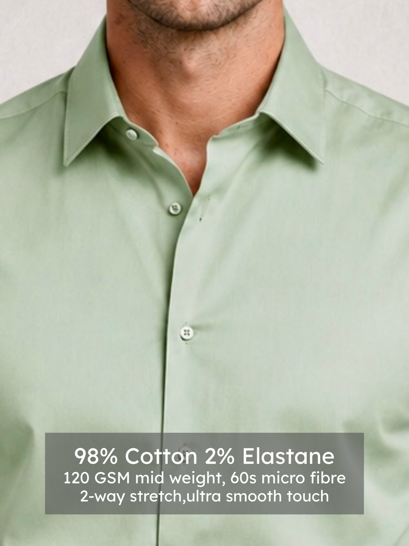Sage Green Luxe Stretch Shirt