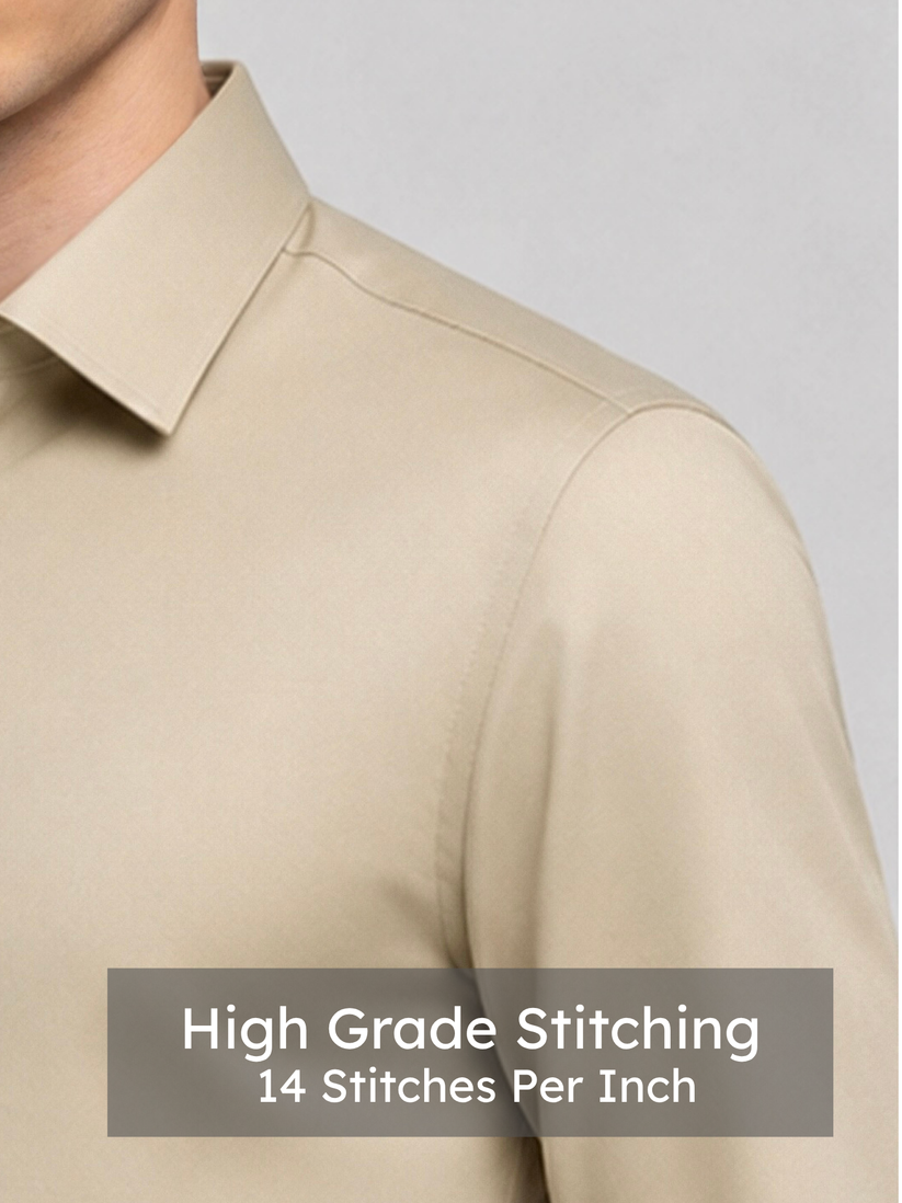 Beige Luxe Stretch Shirt