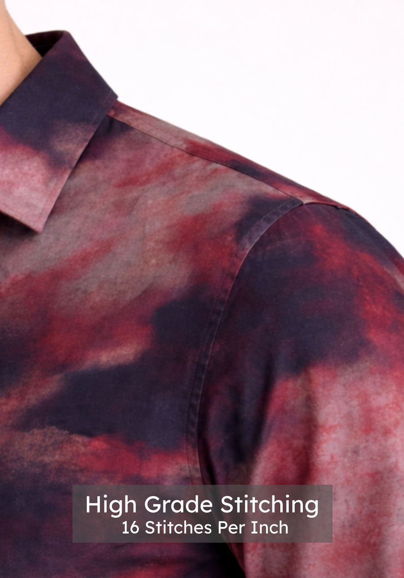 Regular Fit Midnight Aura Print Shirt