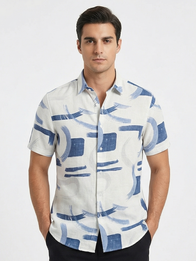 Paint Stroke Print Shirt