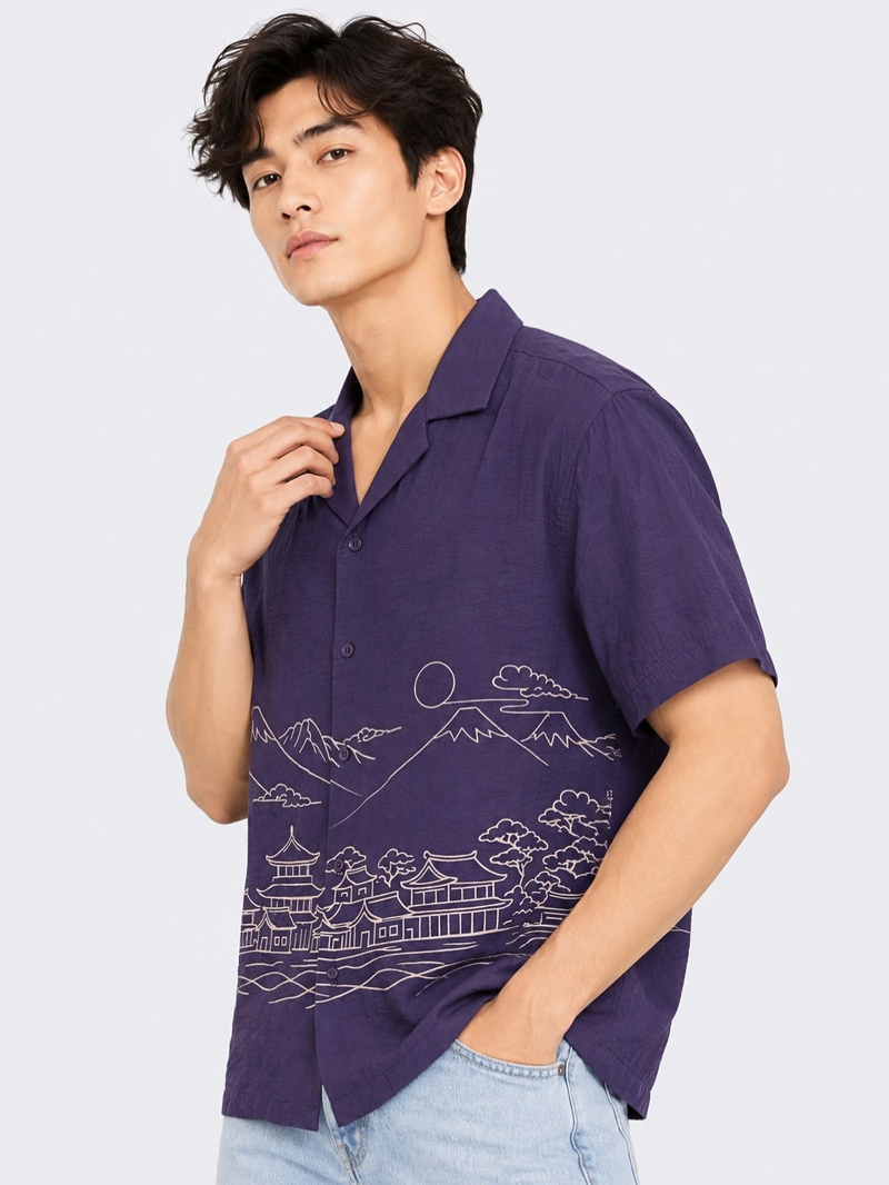 The Kyoto Horizon Crinkled Shirt