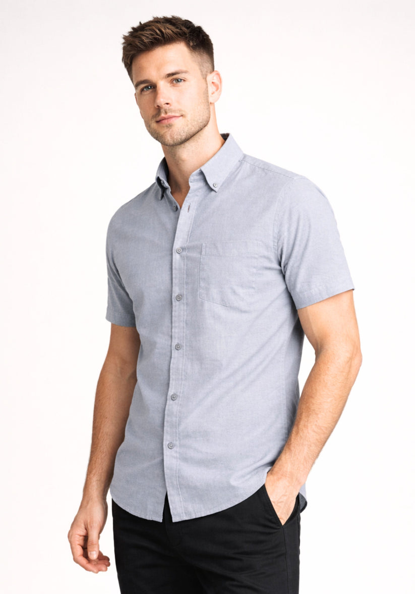 Regular Fit Luxe Grey Oxford Shirt