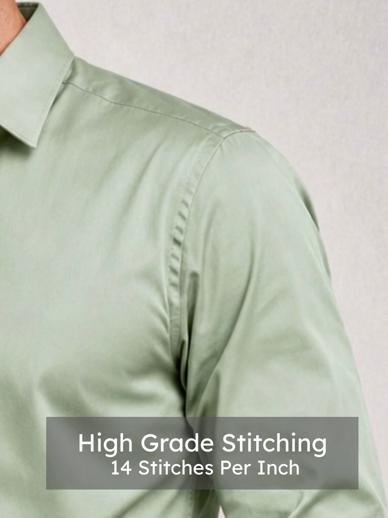 Sage Green Luxe Stretch Shirt