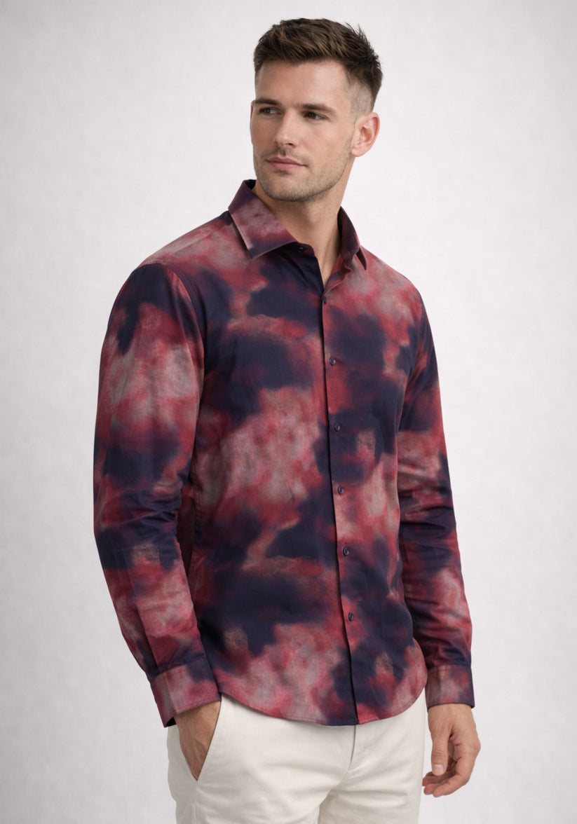 Regular Fit Midnight Aura Print Shirt