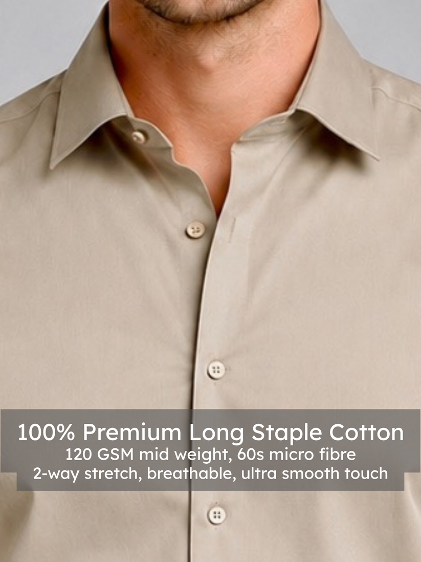 Beige Luxe Stretch Shirt