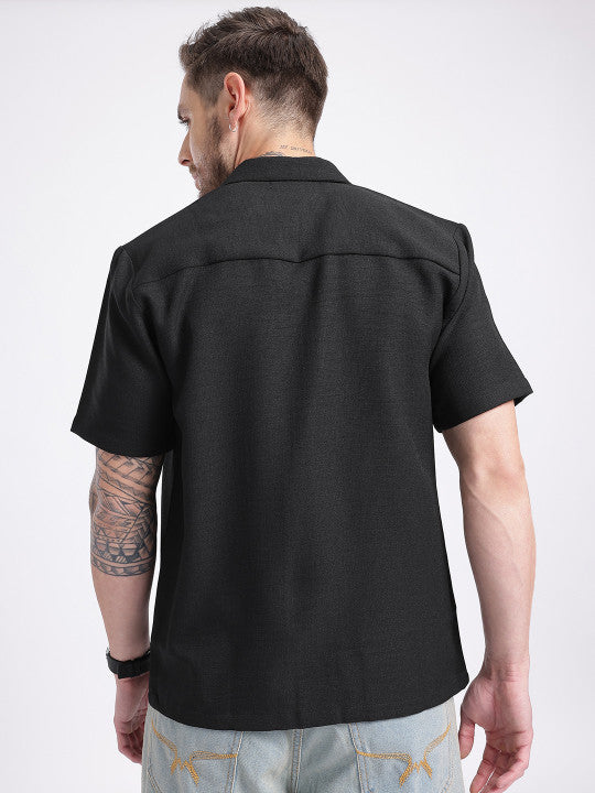 Men Black Casual Shirt