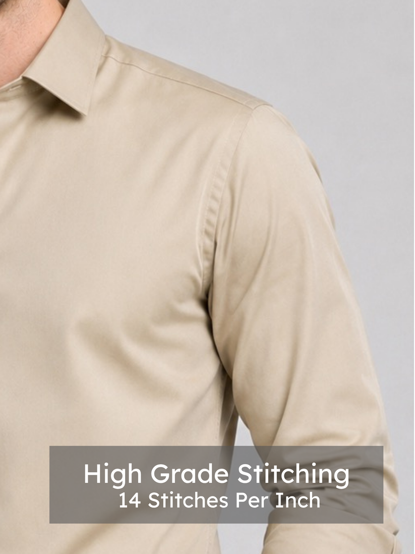 Beige Luxe Stretch Shirt