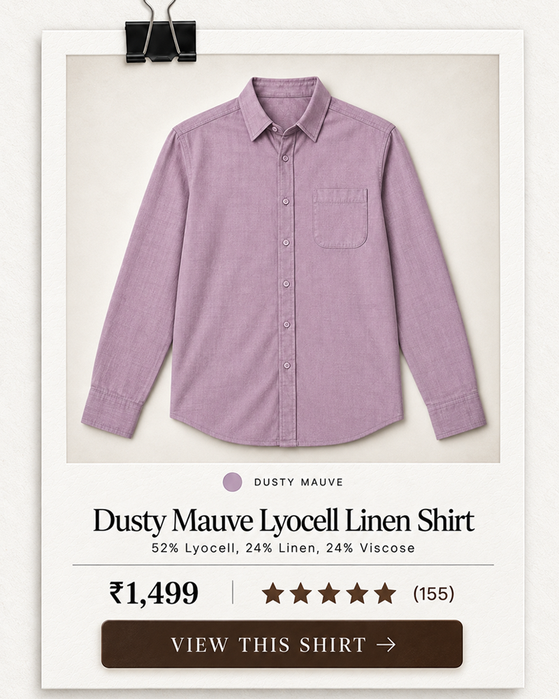 Dusty Mauve Lyocell Linen Shirt