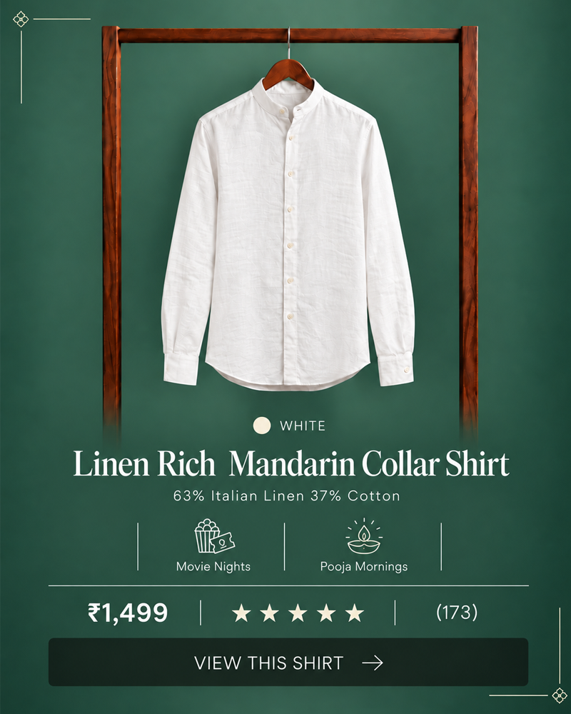 Pure Linen Popover Shirt - White