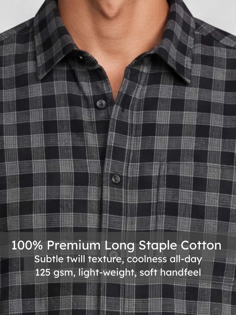 Urban Black Check Shirt