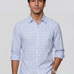 Blue Oxford Check Shirt