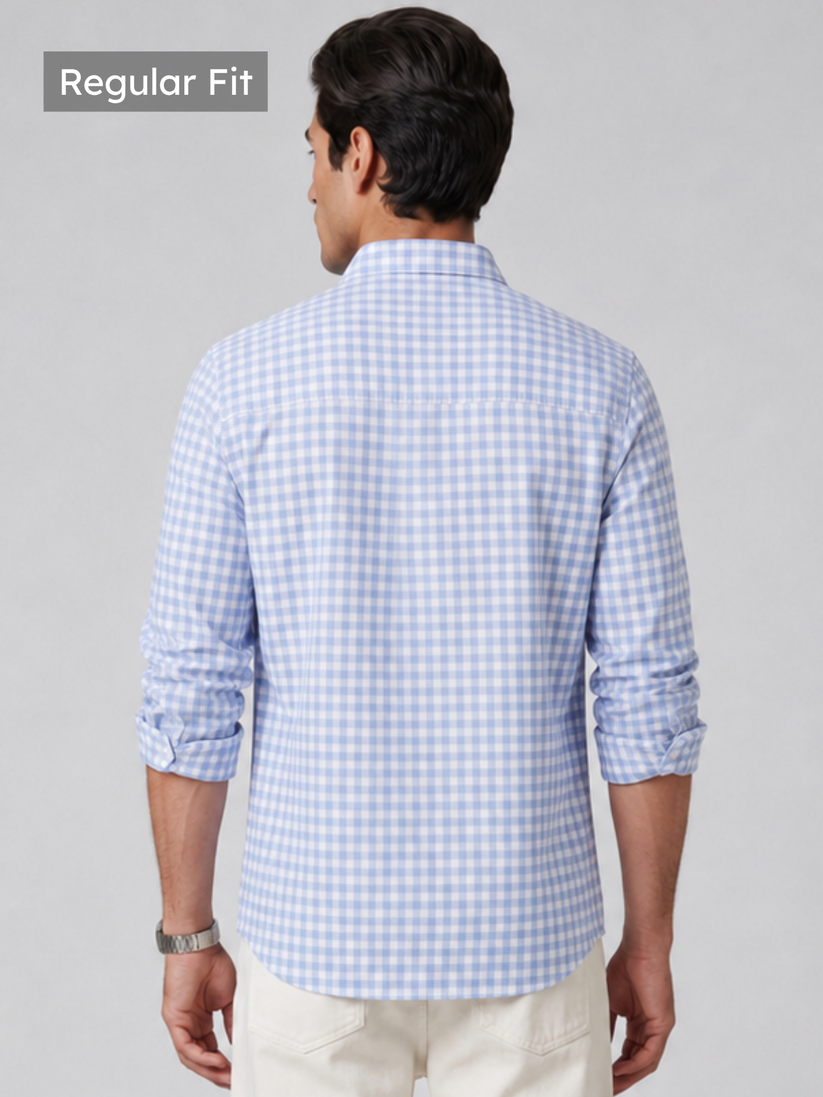 Blue Oxford Check Shirt
