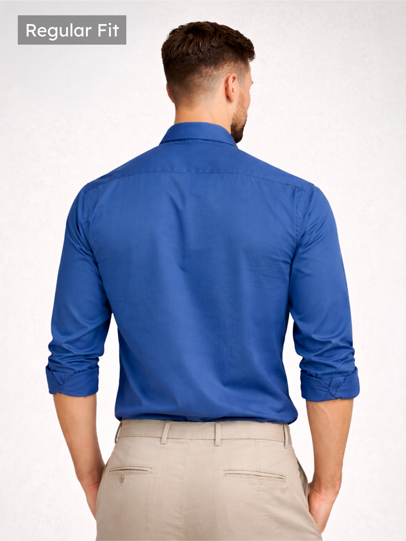 Slate Blue Luxe Stretch Shirt