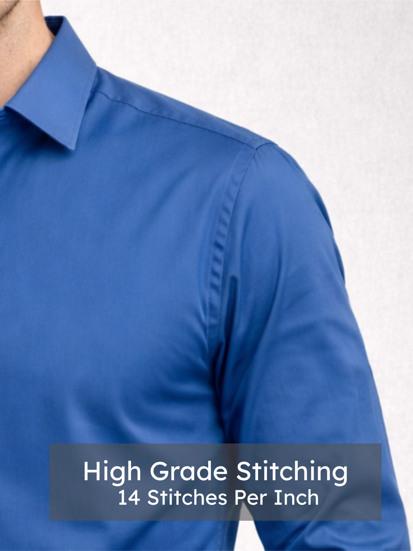 Slate Blue Luxe Stretch Shirt