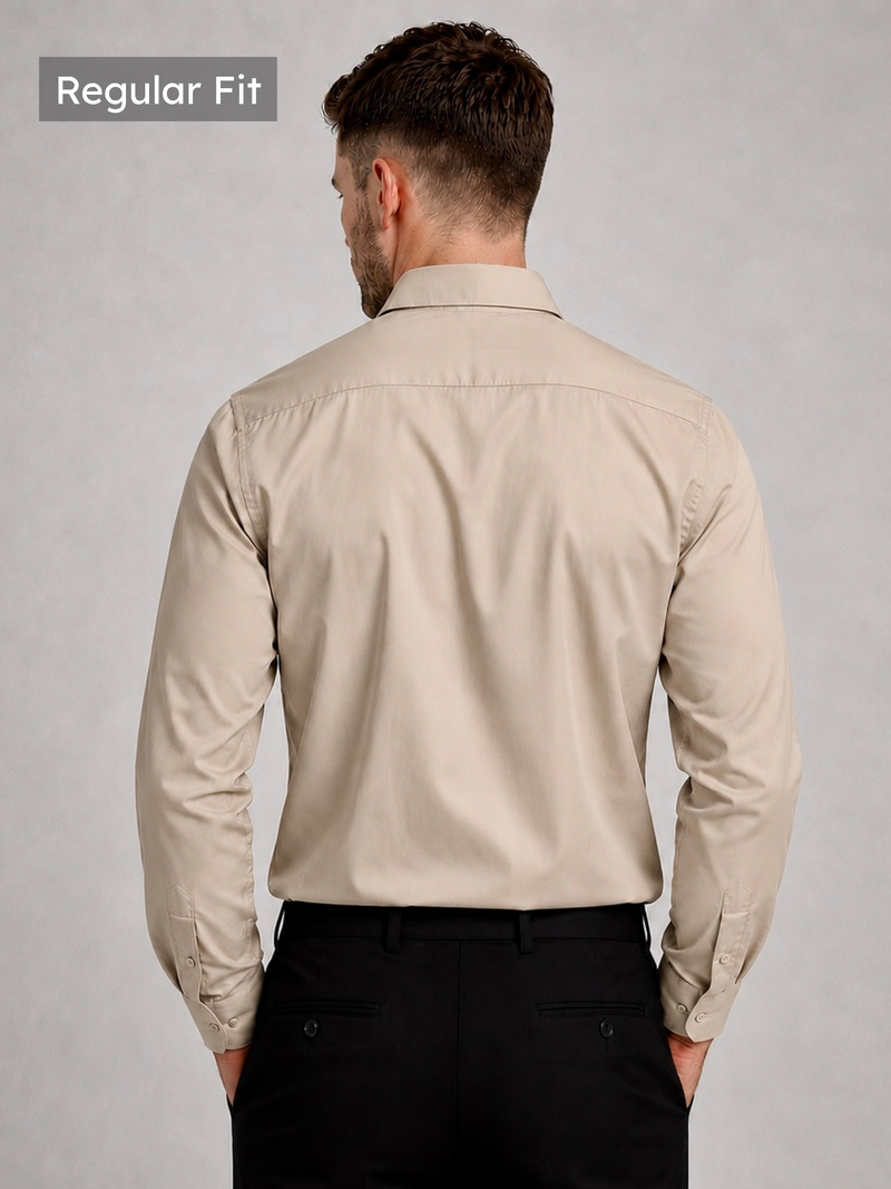 Beige Luxe Stretch Shirt