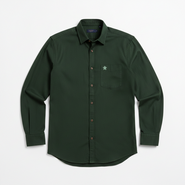 olive turtle solid shirt