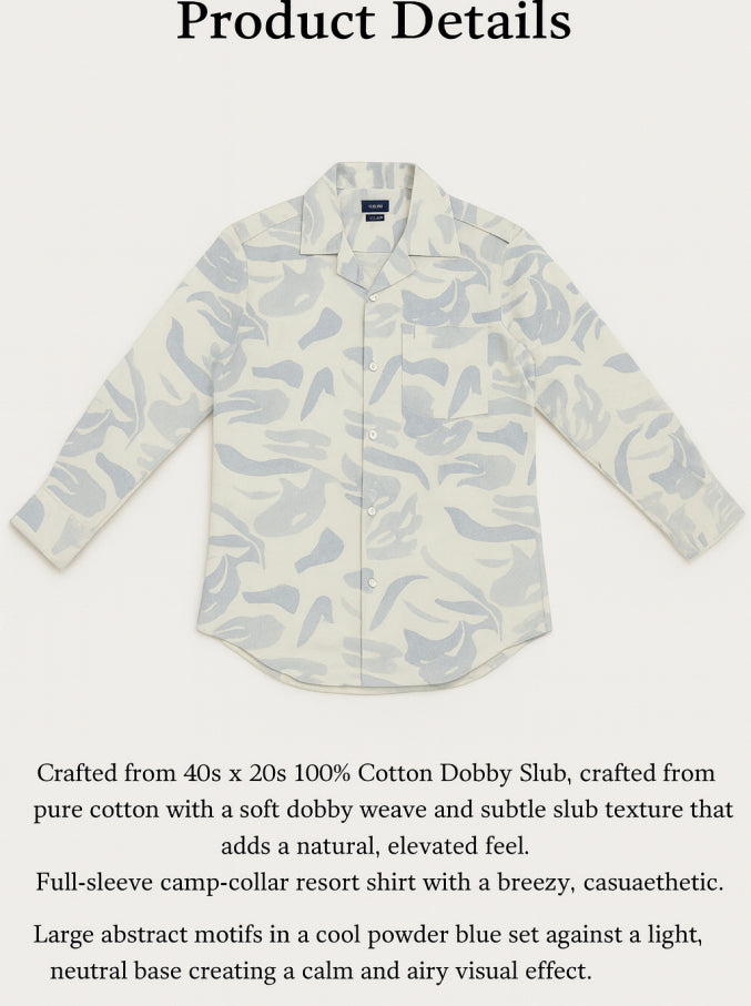 Abstract Print Shirt (Blue)