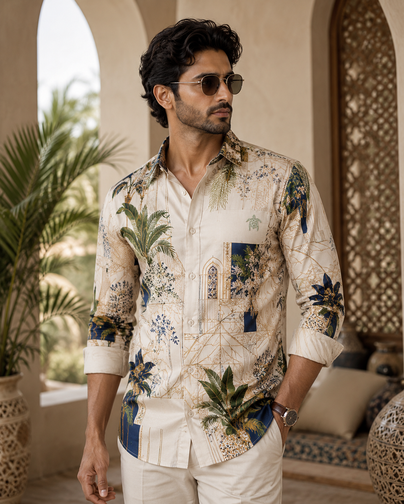 Royal Turtle printed shirt
