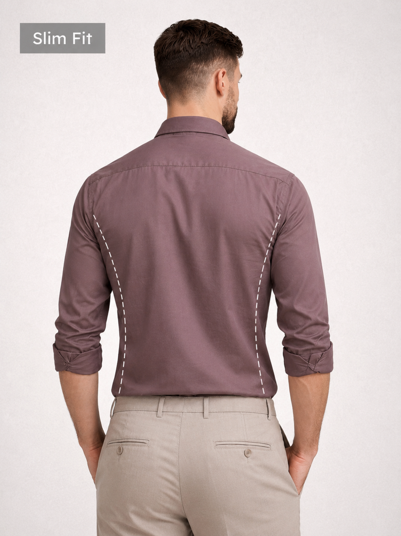 Slim Fit Twilight Mauve Luxe Stretch Shirt