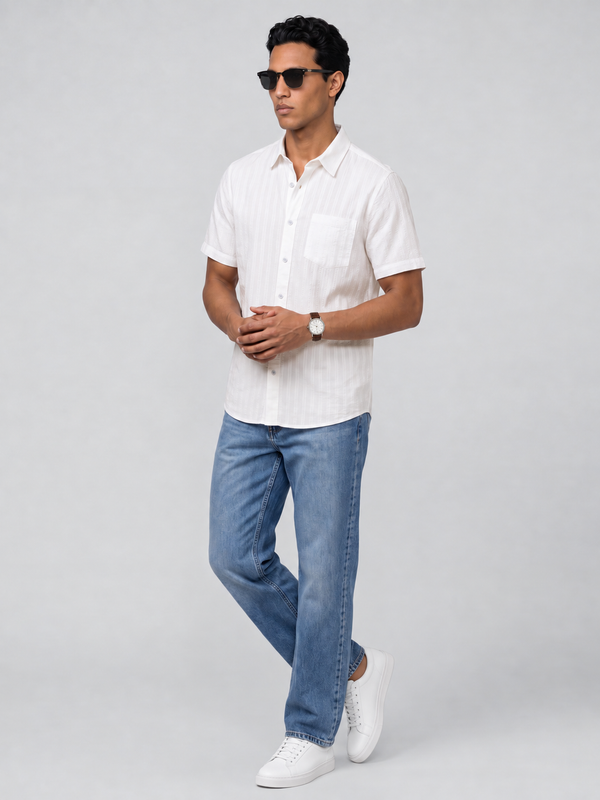 Ivory Textured Shirt