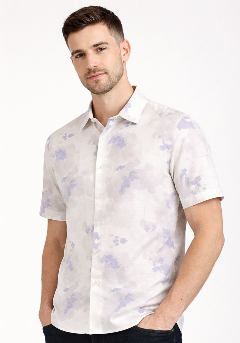 Ivory Mist Print Shirt