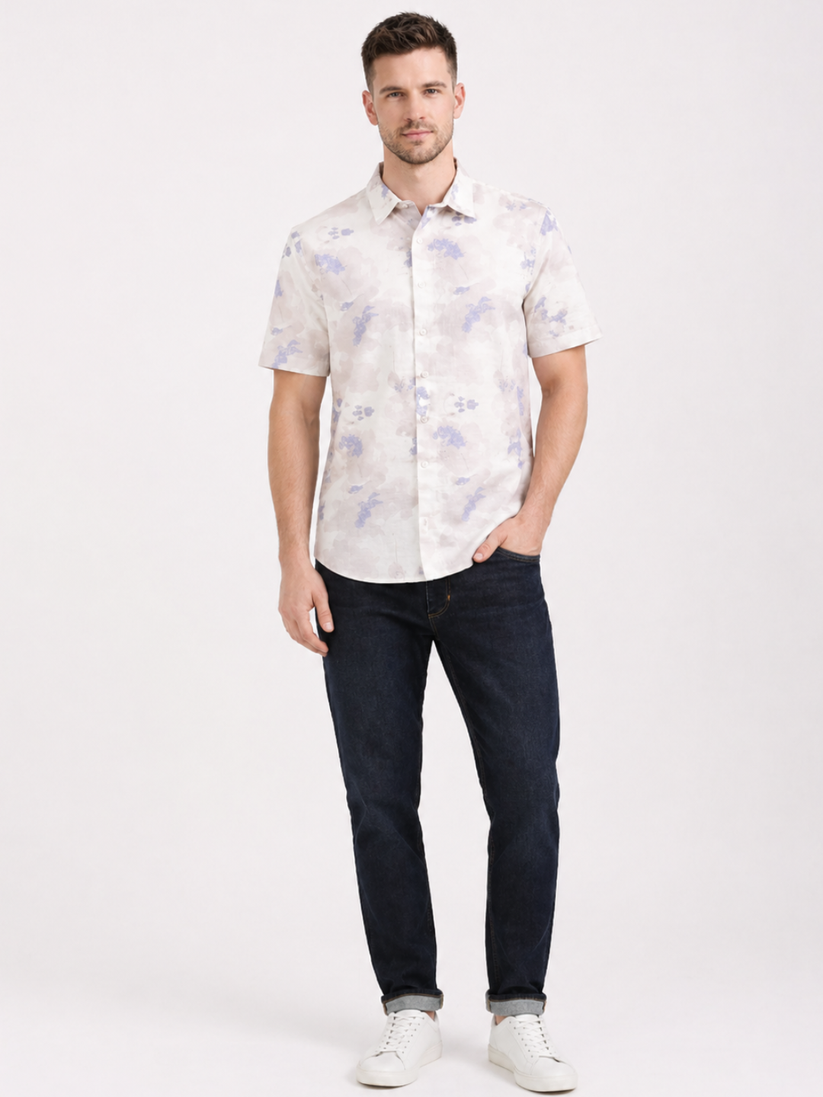 Ivory Mist Print Shirt
