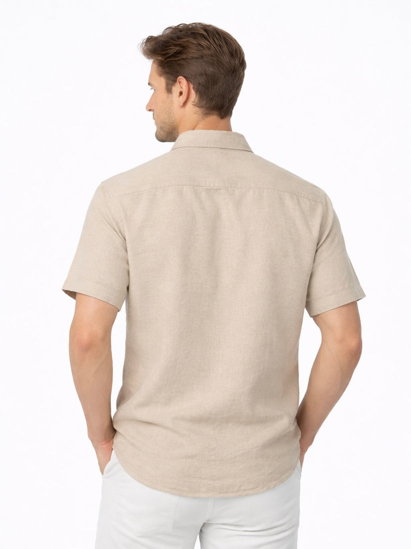 Linen Rich Dark Cream  Shirt
