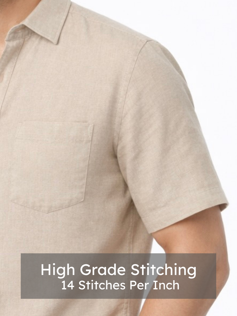 Linen Rich Dark Cream  Shirt