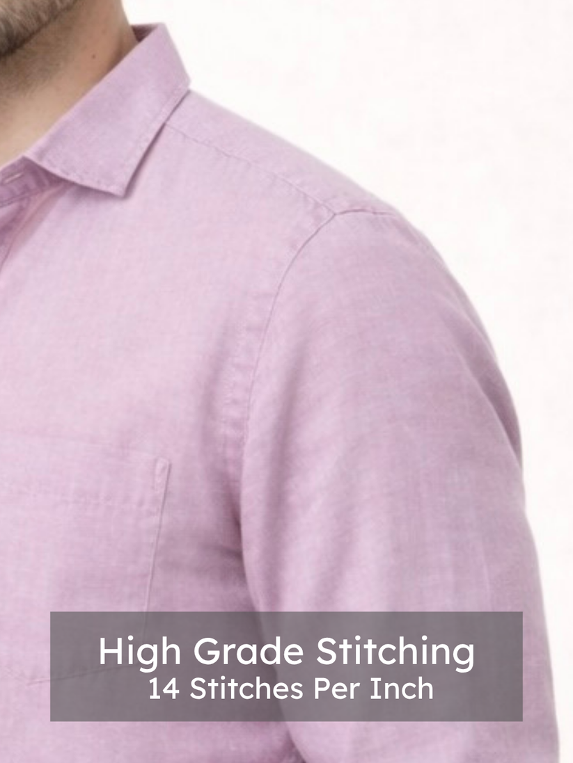 Linen Rich Dawn Pink Shirt