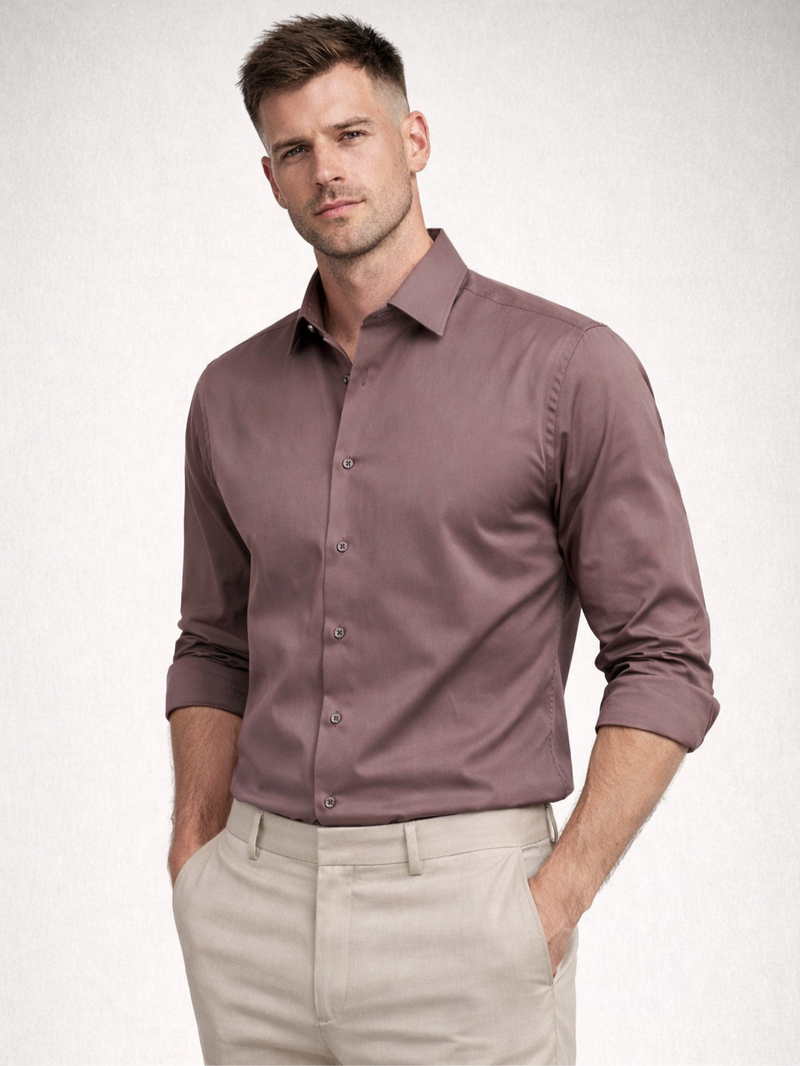 Twilight Mauve Luxe Stretch Shirt