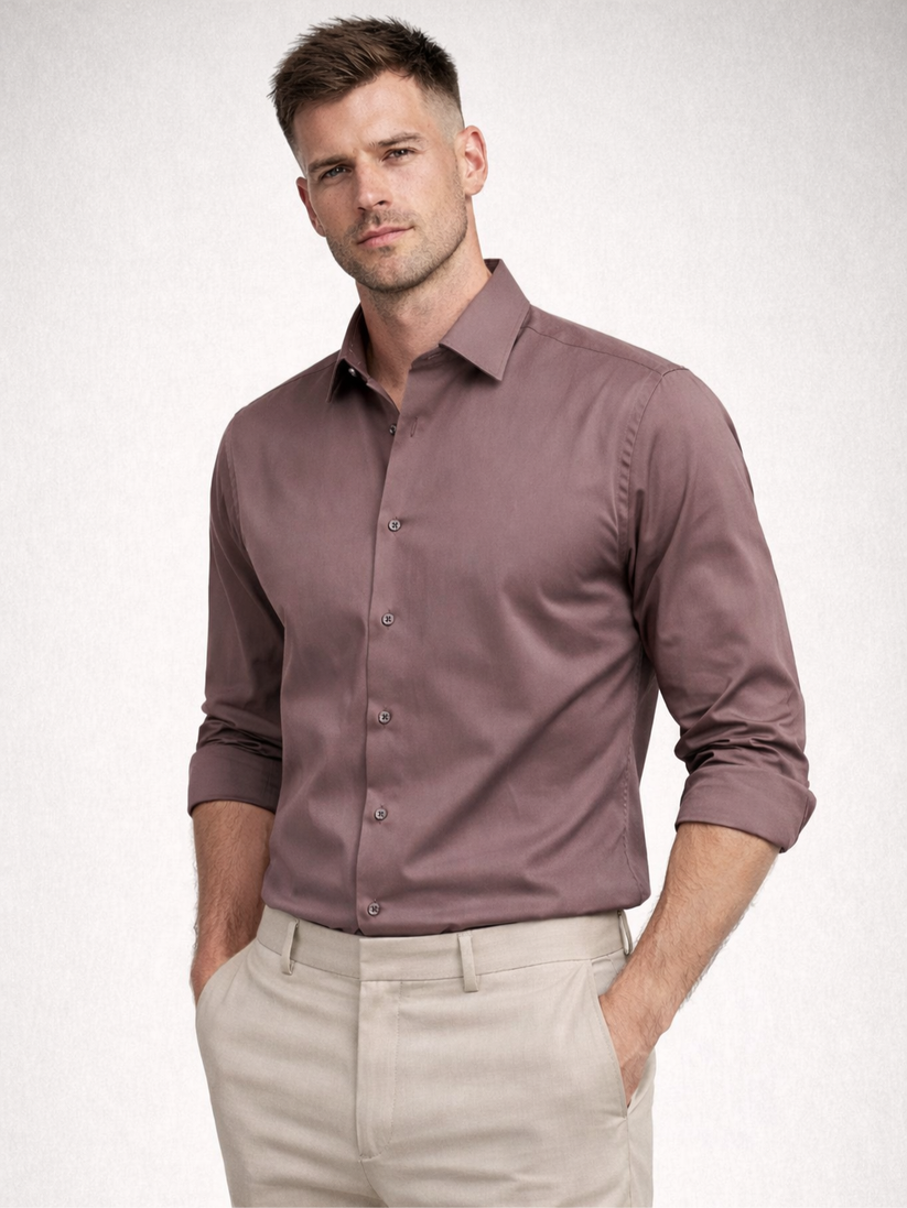 Twilight Mauve Luxe Stretch Shirt