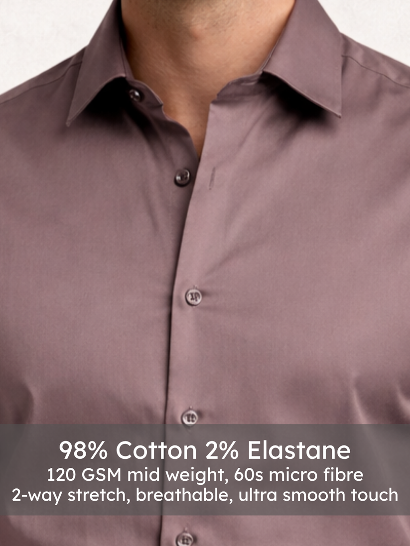 Slim Fit Twilight Mauve Luxe Stretch Shirt