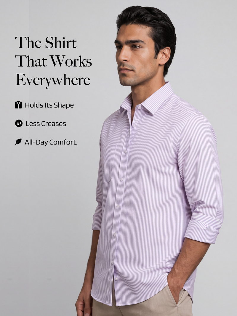Oxford Lavender Striped Shirt