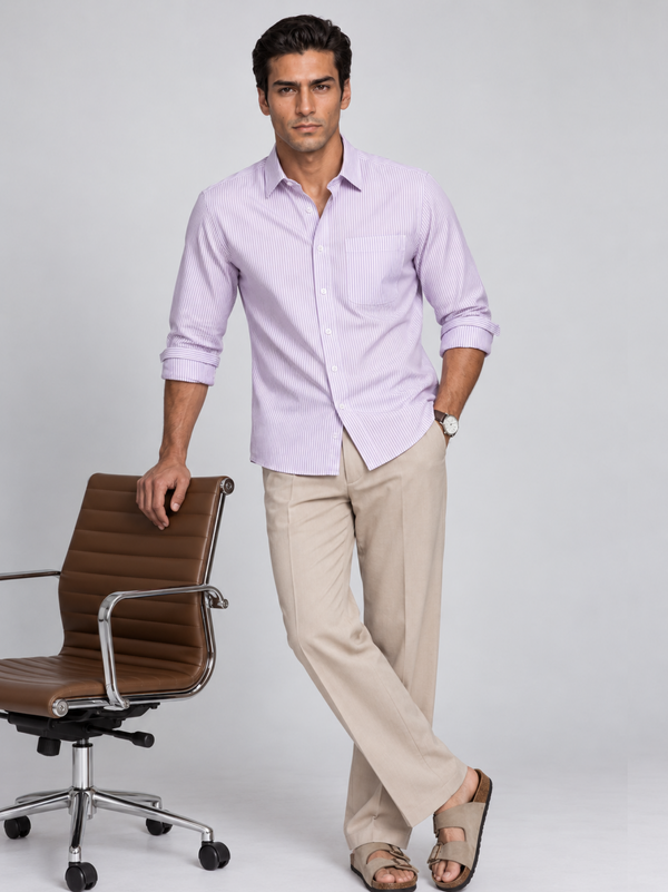 Oxford Lavender Striped Shirt