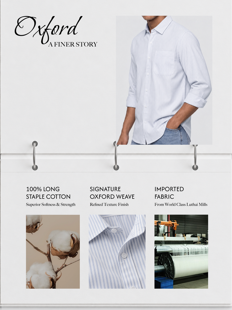 Oxford Grey Striped Shirt
