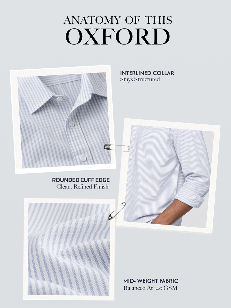 Oxford Grey Striped Shirt