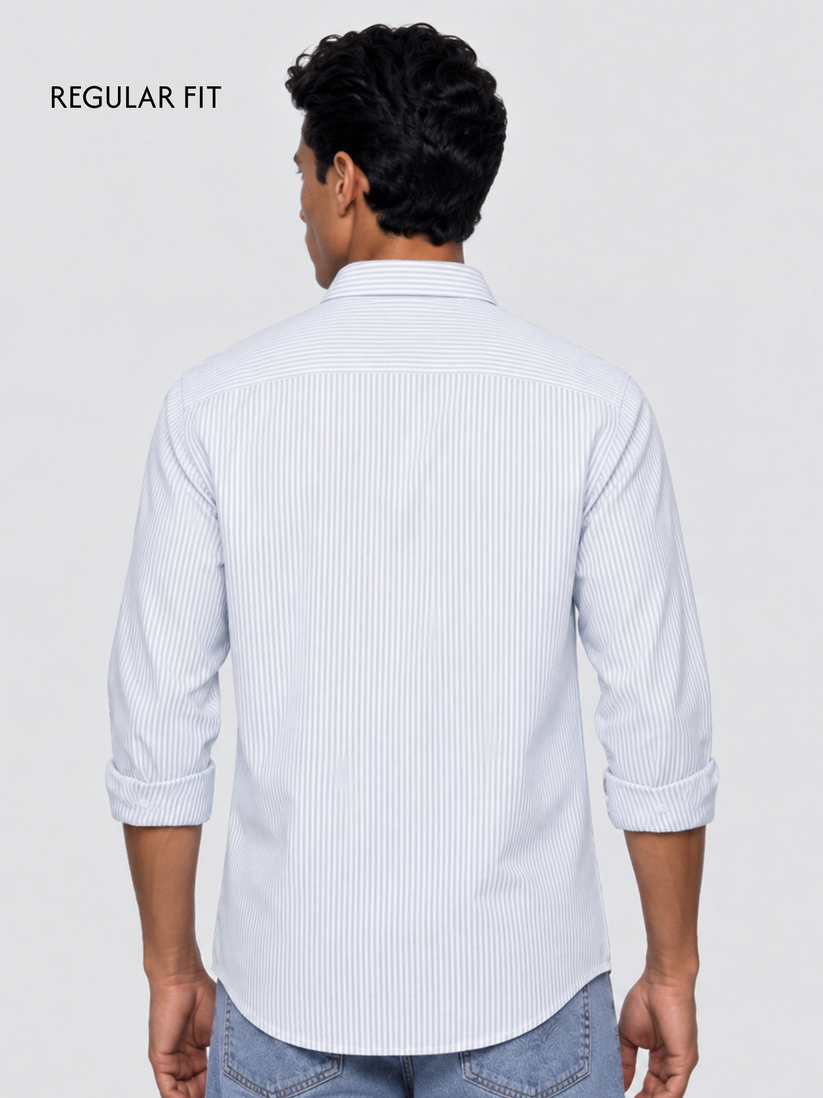 Oxford Grey Striped Shirt