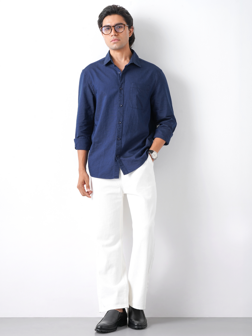 Navy Blue Oxford Shirt