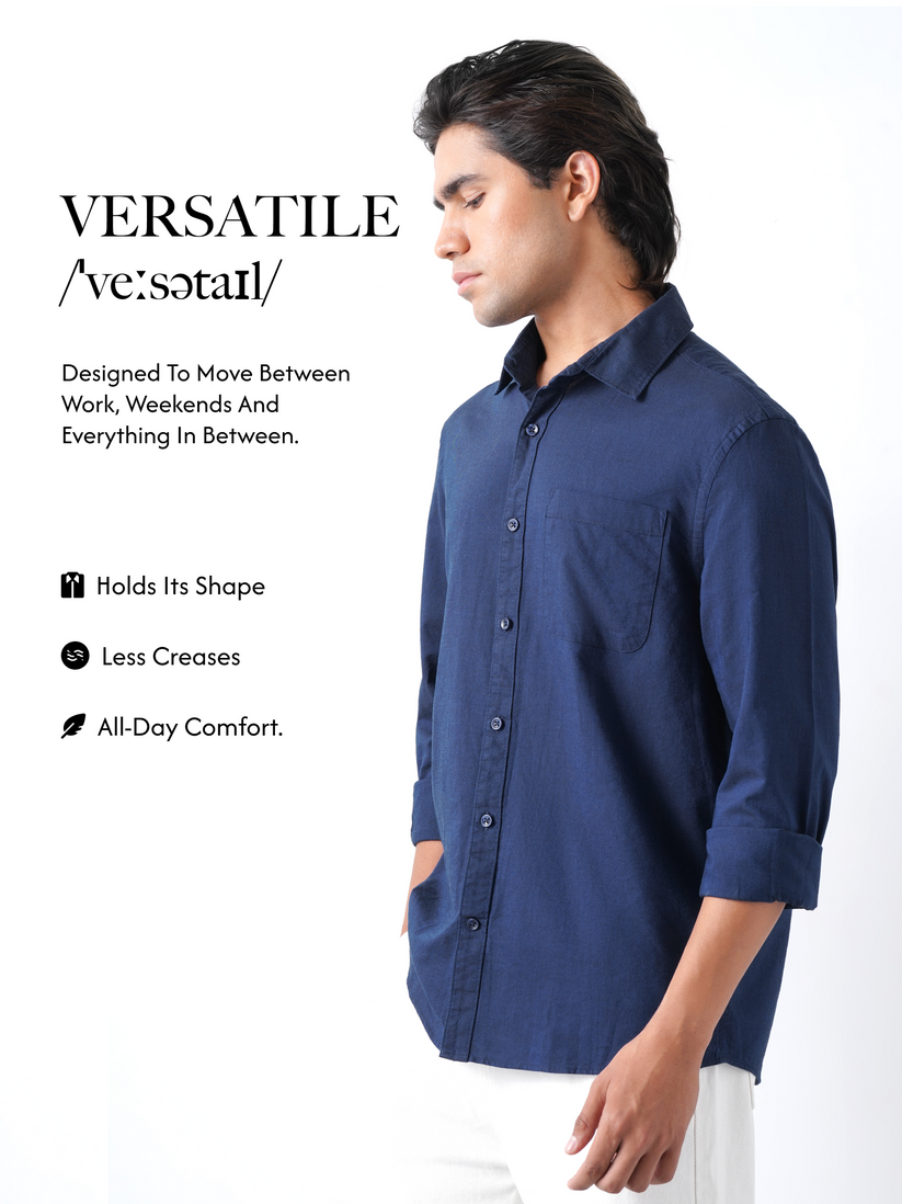 Navy Blue Oxford Shirt