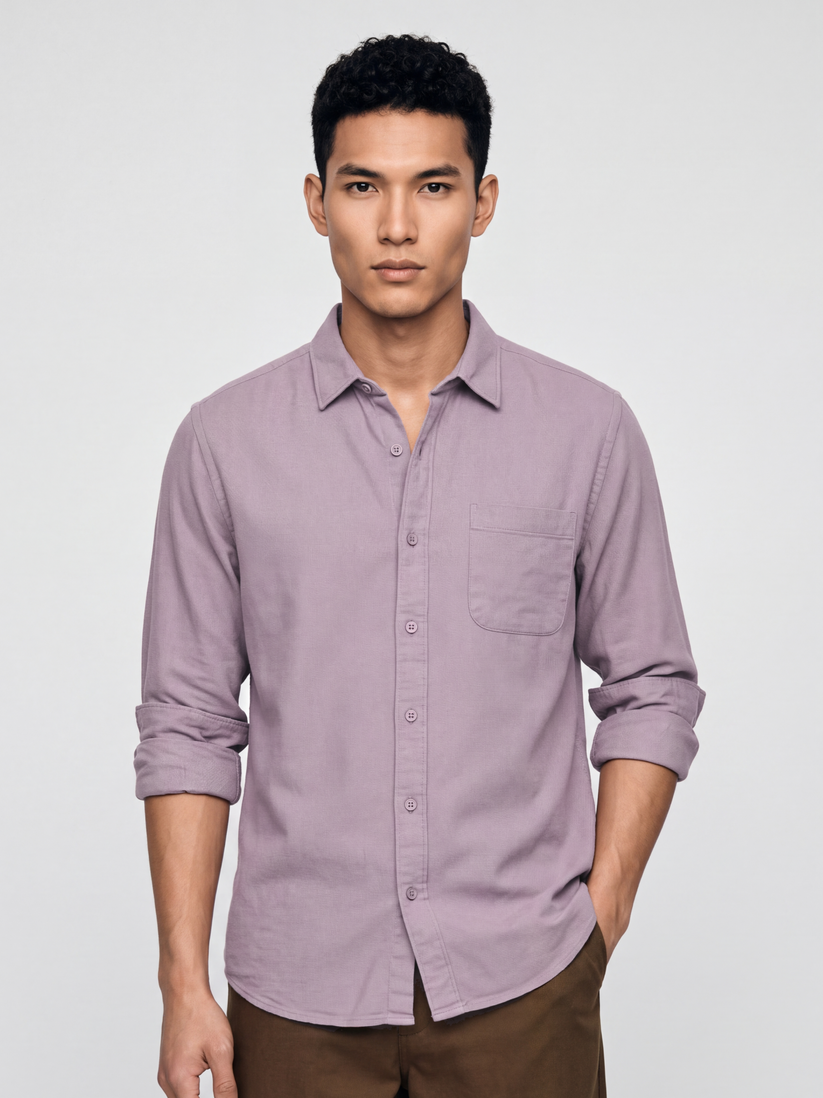 Dusty Mauve Lyocell Linen Shirt