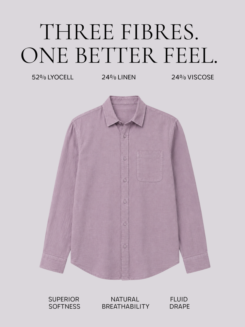 Dusty Mauve Lyocell Linen Shirt