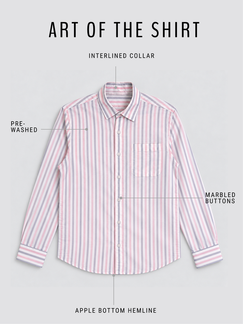 Linen Rich Candy Stripe Shirt